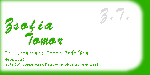 zsofia tomor business card